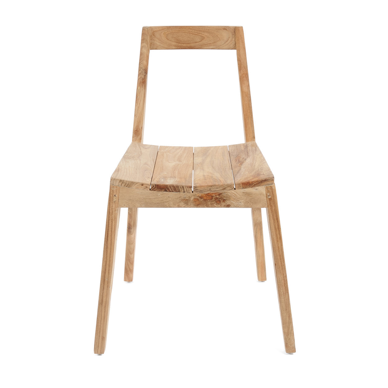 Chaise de jardin PAXI en teck naturel – vue arrière Bazar Bizar