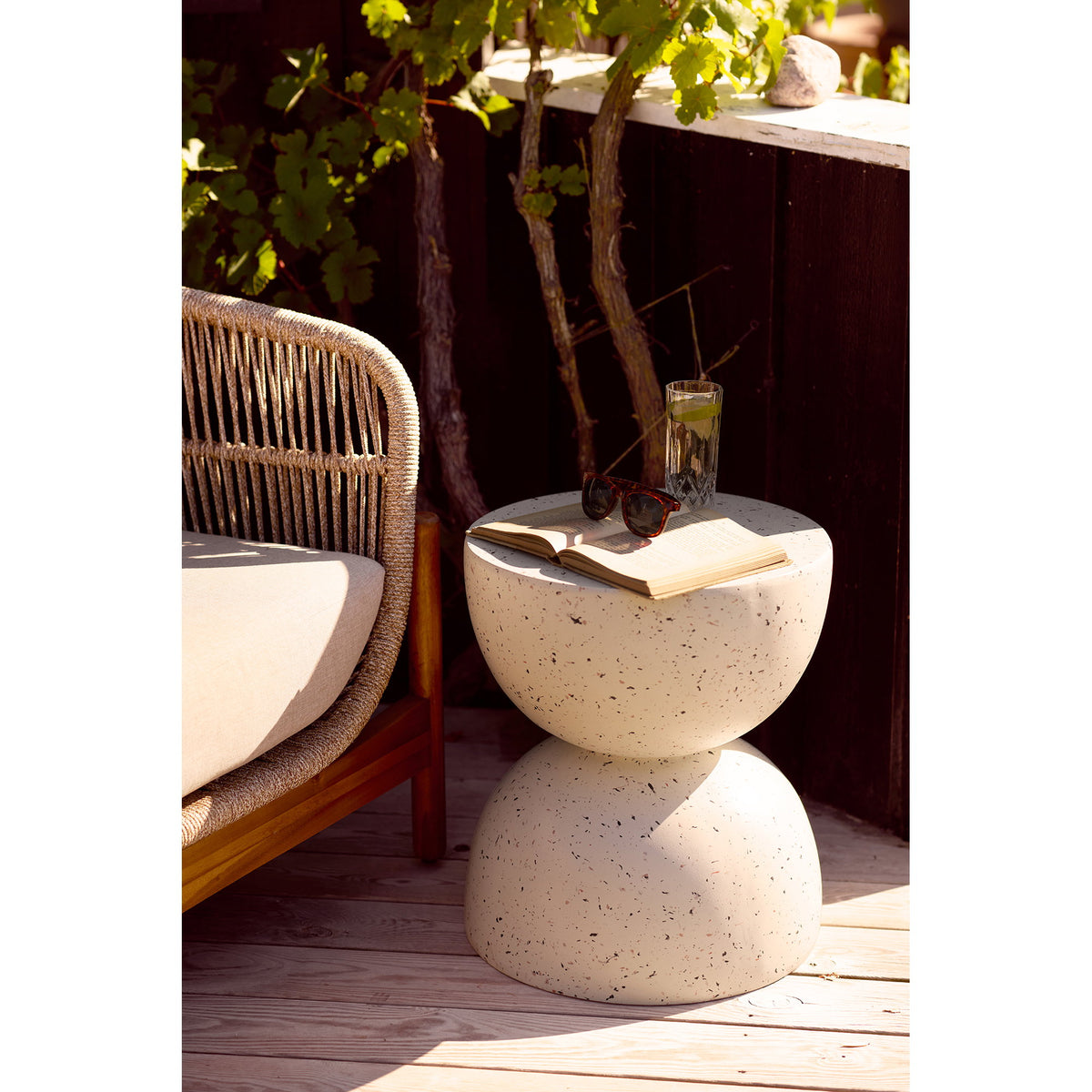 Table d’appoint BONITA effet terrazzo Ø40 cm – vue 6