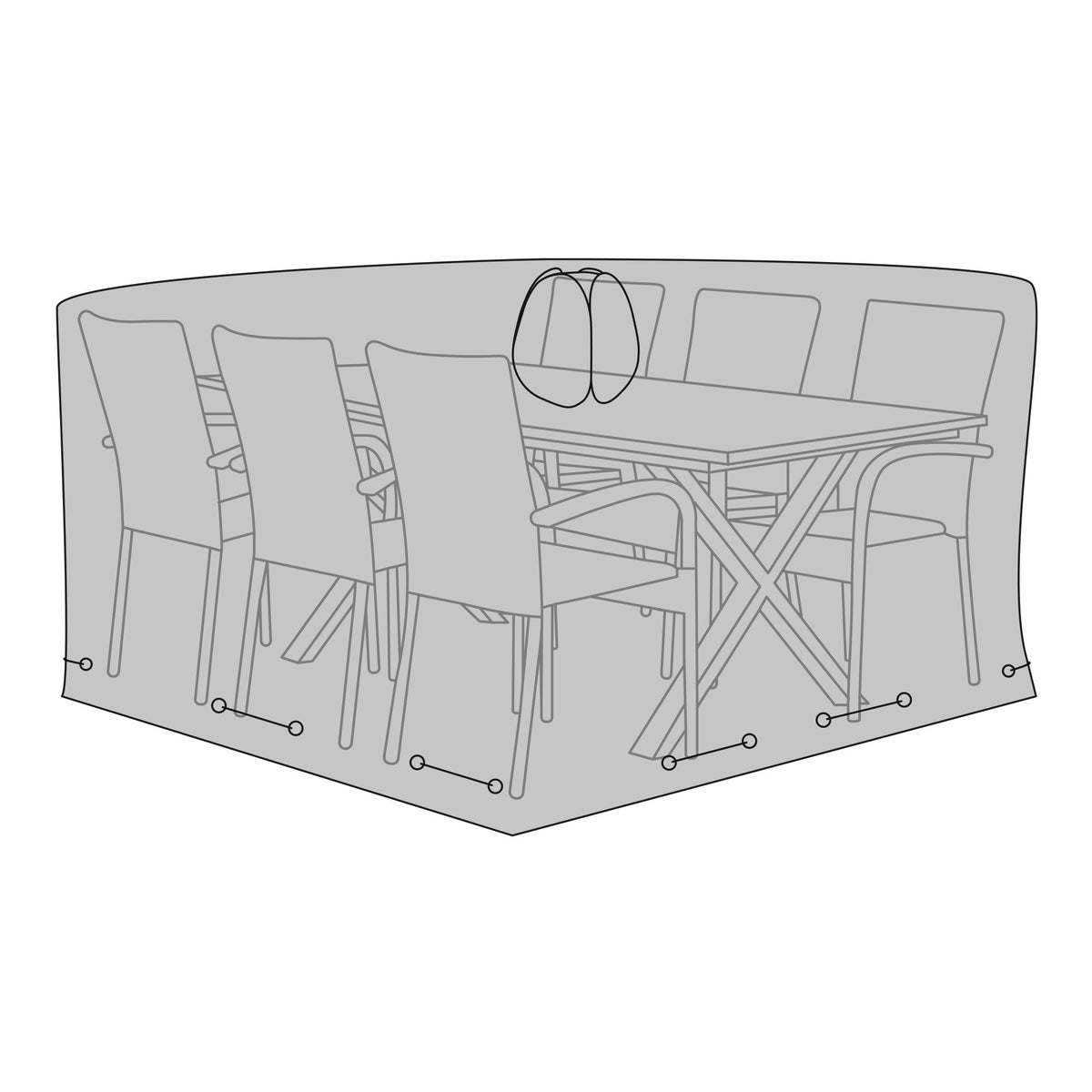 Housse LUXURY COVER pour table et 6 chaises