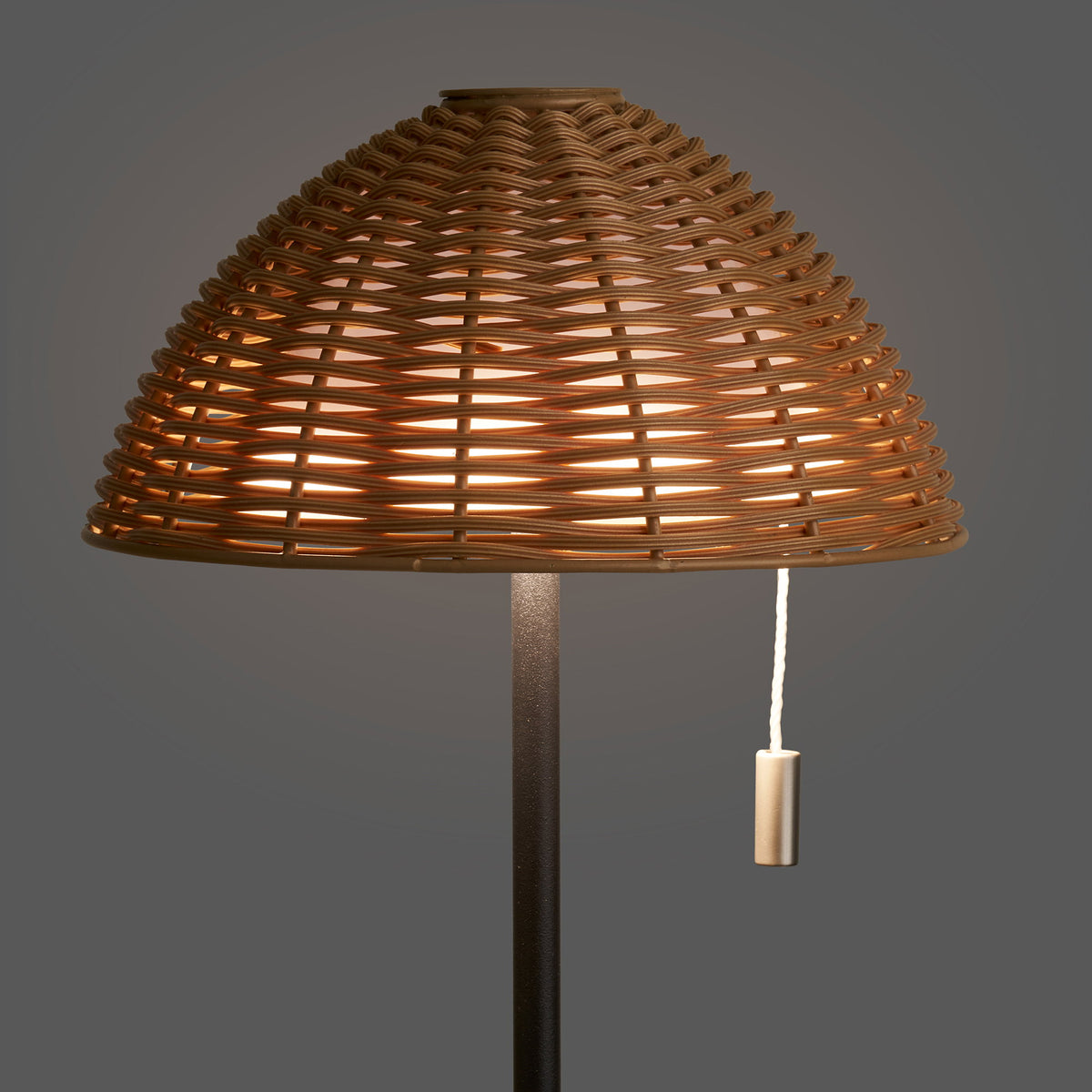 Lampe LED WIGAN naturel et noir
