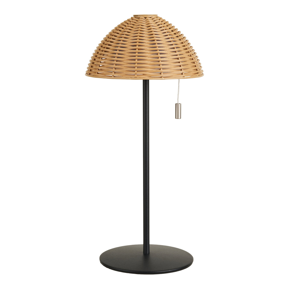 Lampe de table LED WIGAN rechargeable naturel et noir