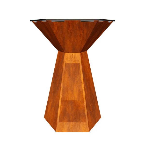 Ensemble Brasero Agape Corten 85 + Plinthe Inox