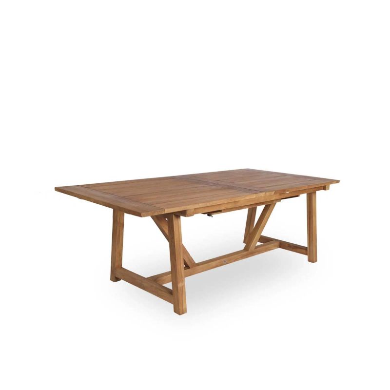 EXTENDABLE TABLE GEORGE TEAK AJOURE 100X 200-280 CM