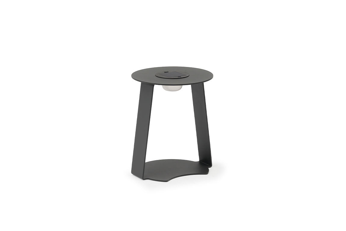 Table solaire extérieure DUO anthracite – Ø 36 cm, hauteur 45 cm