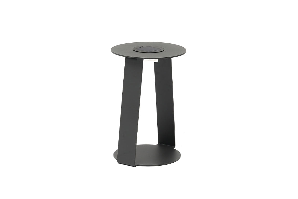Table solaire extérieure DUO anthracite – Ø 36 cm, hauteur 54 cm