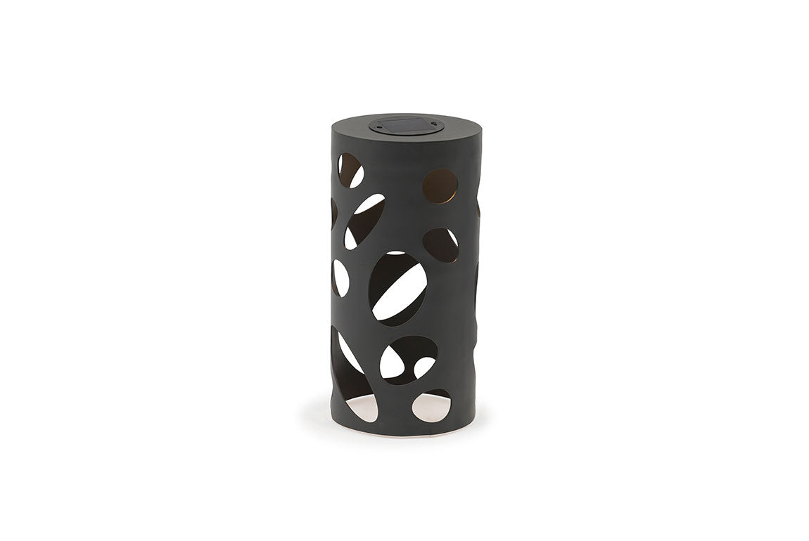Lampe solaire extérieure OVALIA anthracite – Ø 30 cm, hauteur 60 cm