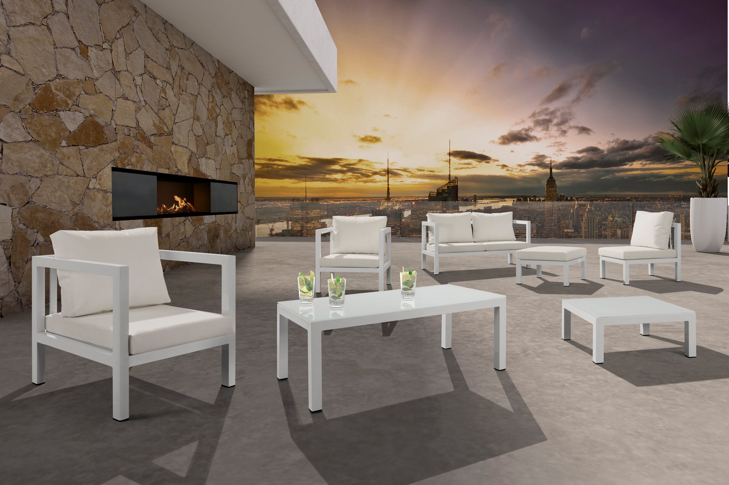 Assise outdoor CURTIS – design moderne pour terrasses de luxe.