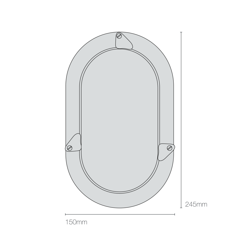 Hublot Oval en Aluminium 7001