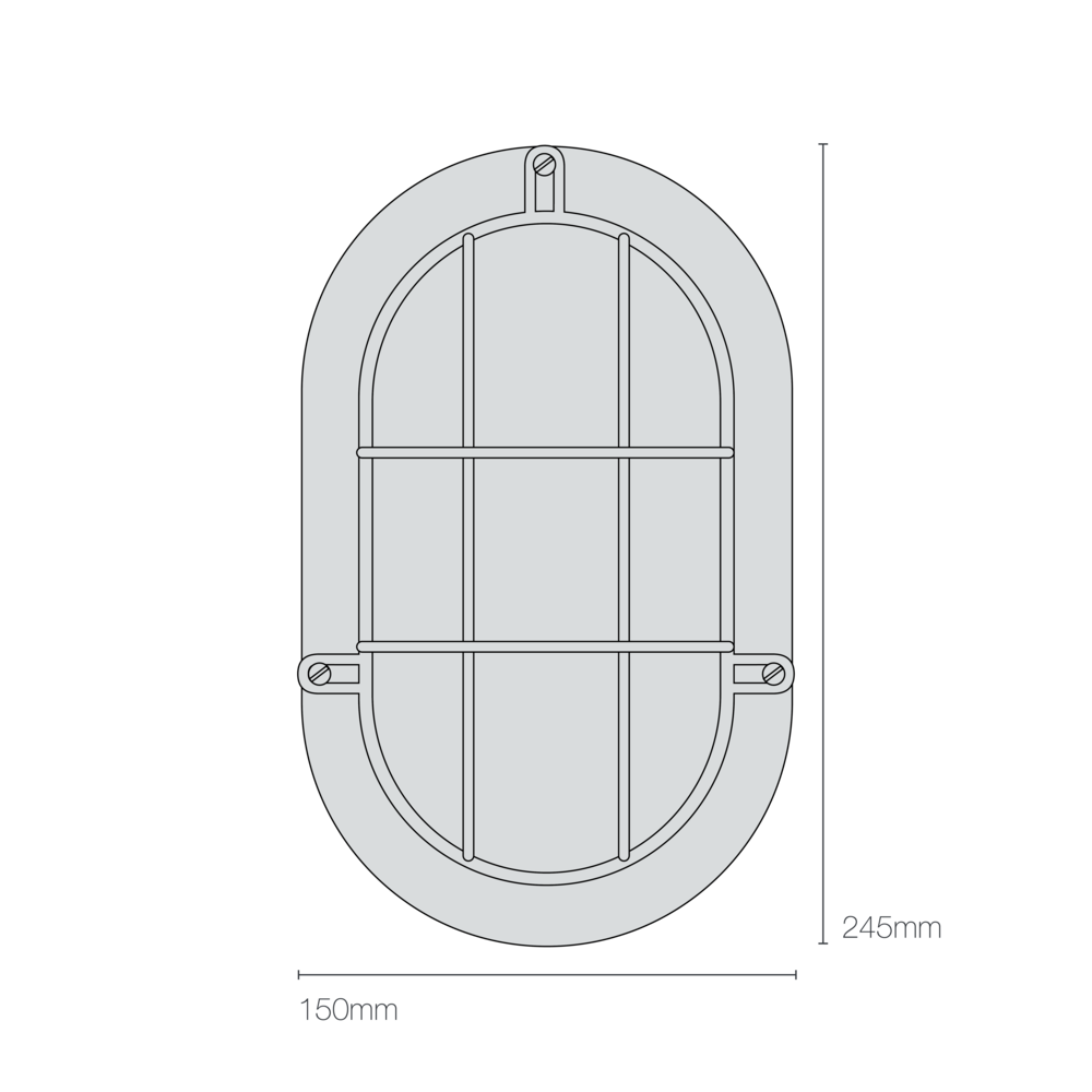 Hublot Oval en Aluminium 7003