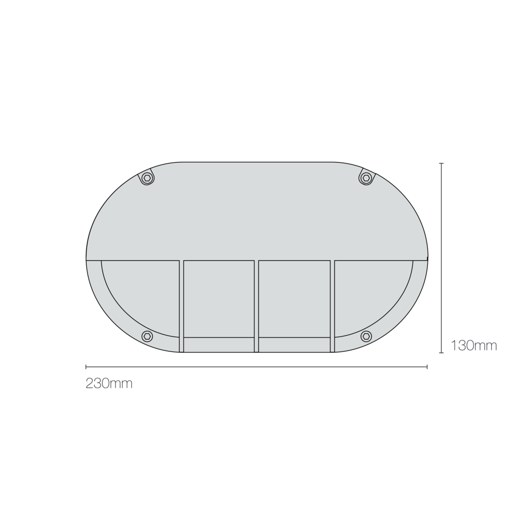 Hublot Oval en Aluminium 8125