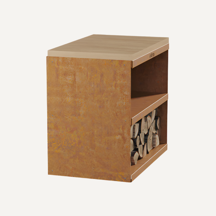 FIRTEN Desserte en acier corten – Meuble d’extérieur robuste et design.