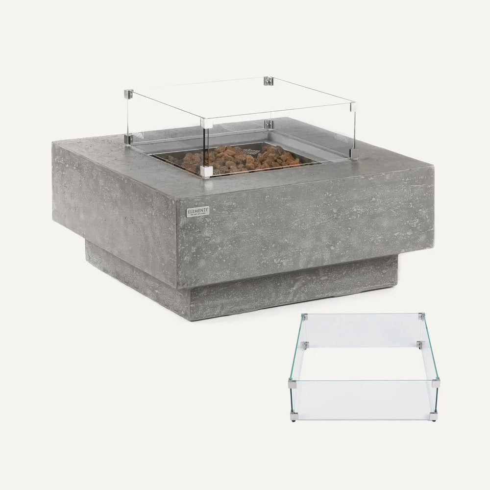 MANHATTAN Fire Pit Table Set with Protective Screen