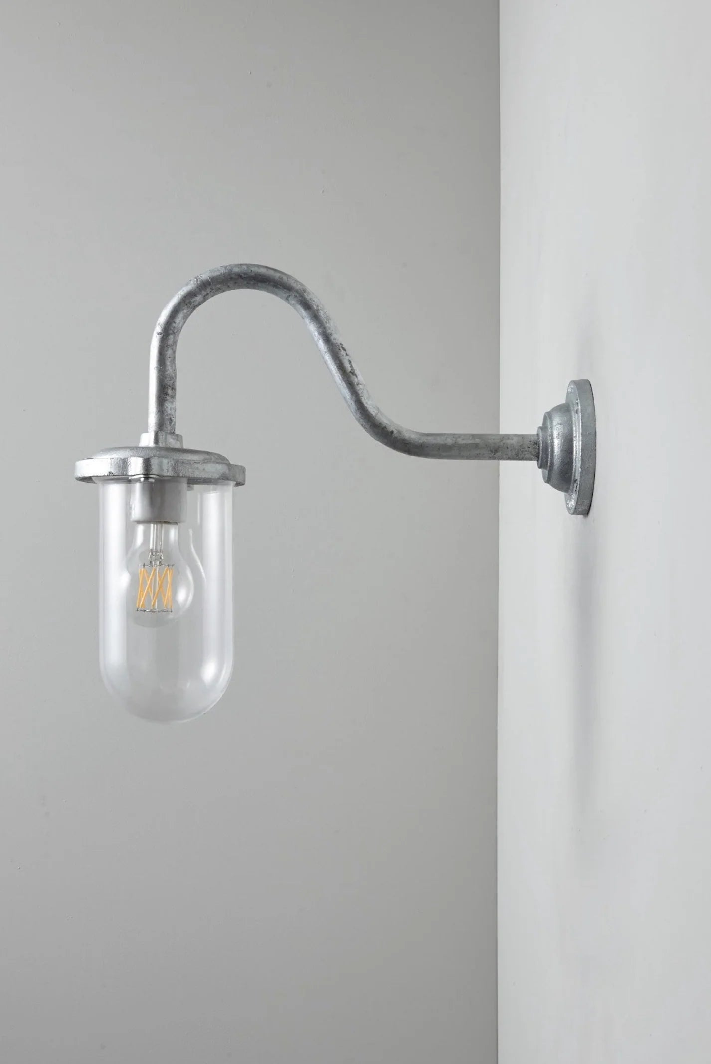 Applique coudée, 100W, Fixation murale simple 7672