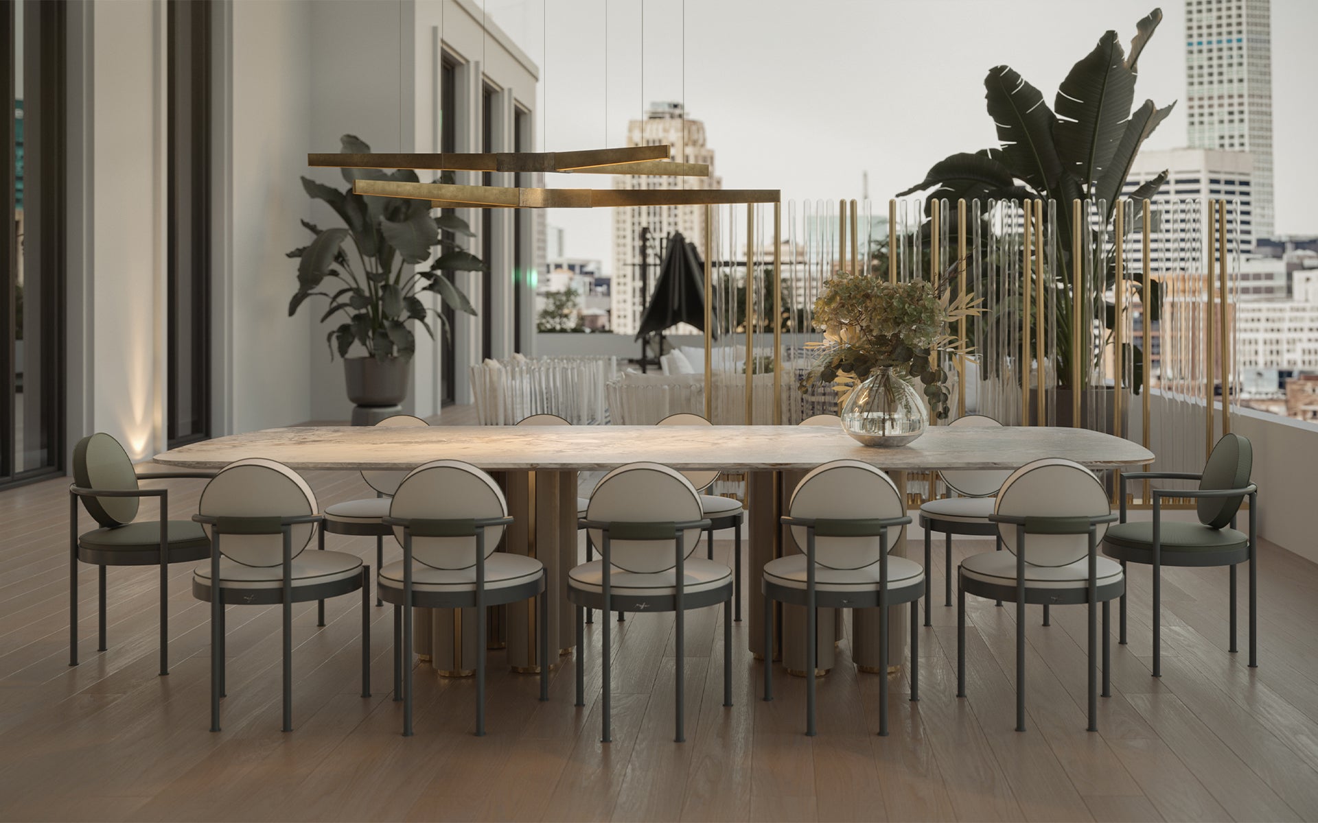 Table à manger rectangulaire Moon