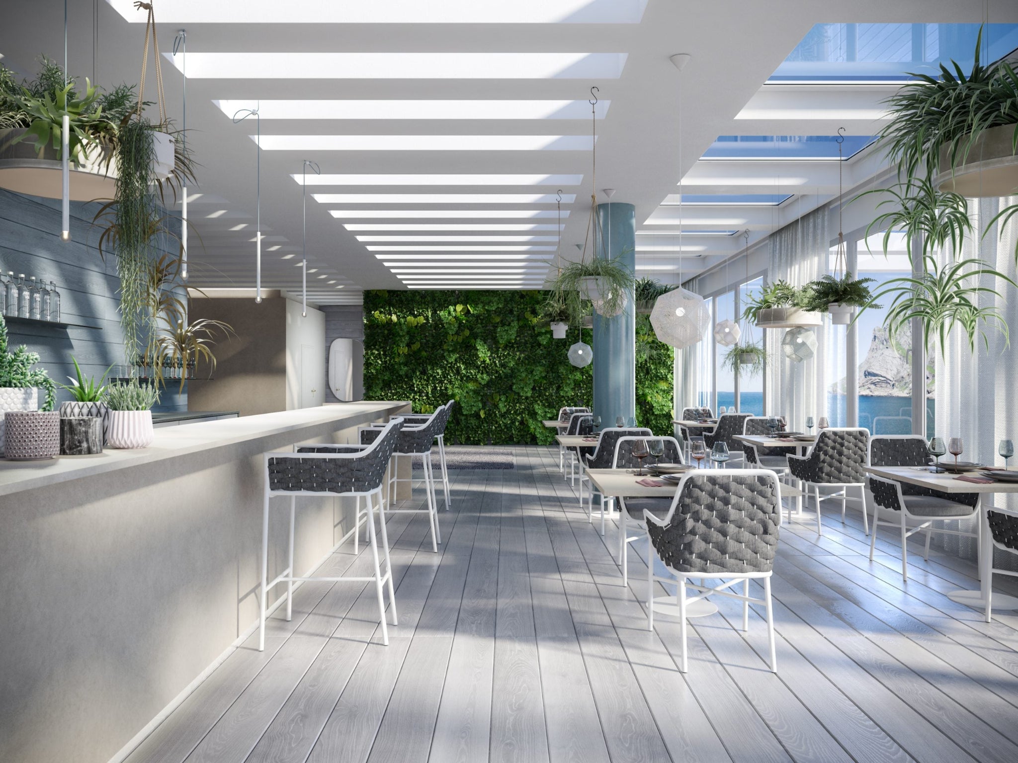 Vue de profil du tabouret haut SPLIT avec coussin intégré