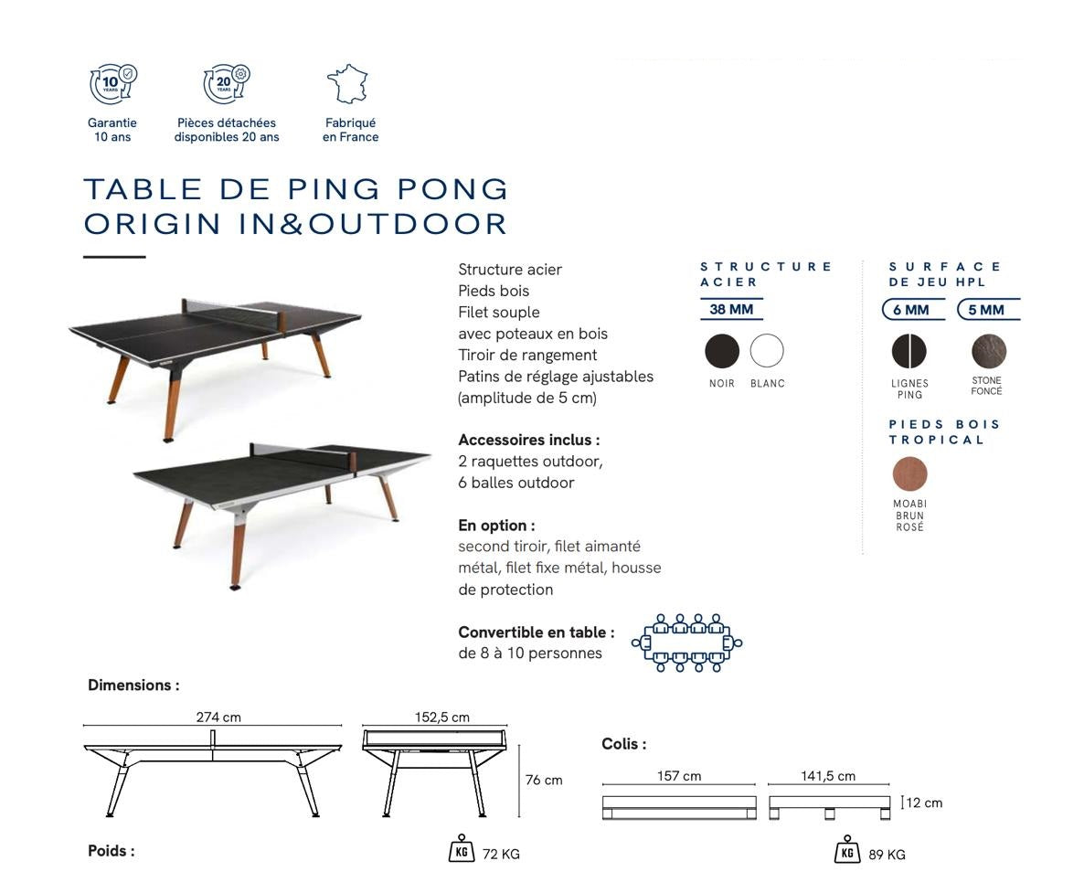 Table de Ping-Pong Origin Outdoor