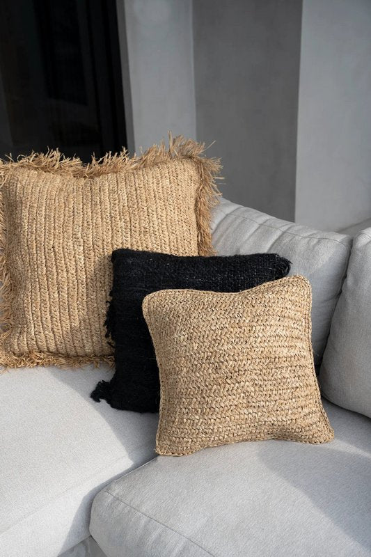 Housse raphia naturel 40 × 40 – vue 3 – Bazar Bizar
