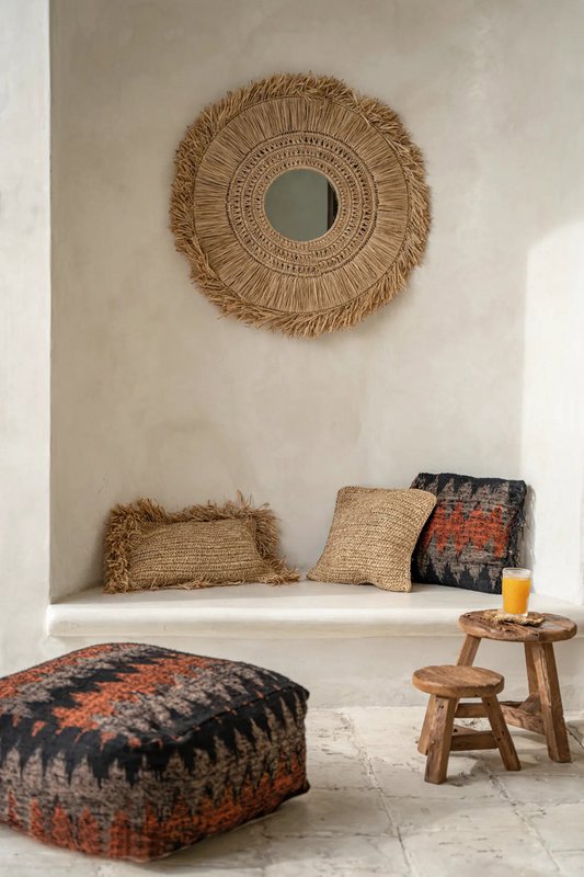 Housse raphia naturel 40 × 40 – vue 6 – Bazar Bizar