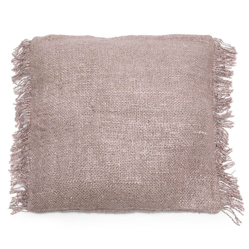 Housse de coussin OH MY GEE gris perle 60 × 60 cm en coton