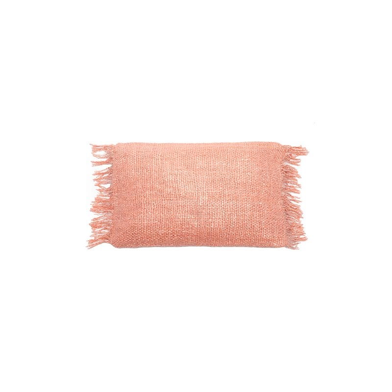 Housse de coussin OH MY GEE rose saumon 30 × 50 cm en coton – Bazar Bizar