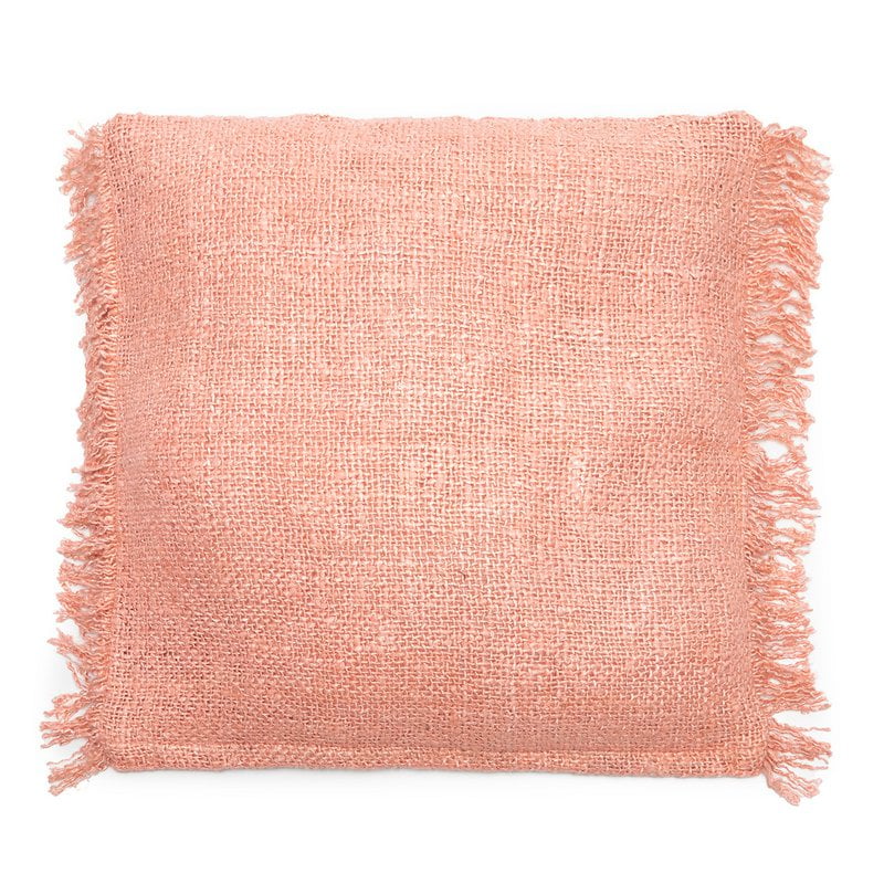 Housse de coussin OH MY GEE rose saumon 60 × 60 cm en coton – Bazar Bizar