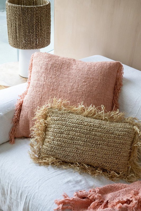 Housse OH MY GEE rose saumon 60 × 60 – vue 2 – Bazar Bizar