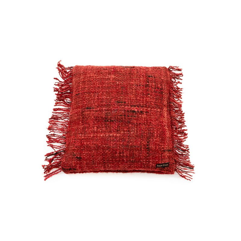 Housse de coussin OH MY GEE rouge cerise 40 × 40 cm en coton – Bazar Bizar