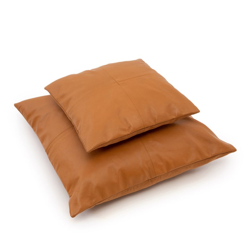 Housse cuir quatre panneaux camel 40 × 40 – vue 4 – Bazar Bizar