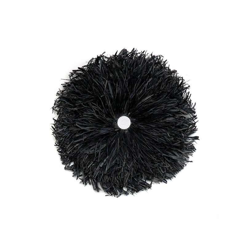 Décoration murale JUJU en raphia noir, Ø 50 cm