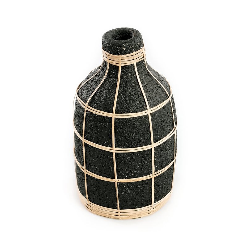 Vase WHOOPY en terre cuite noir naturel, taille L