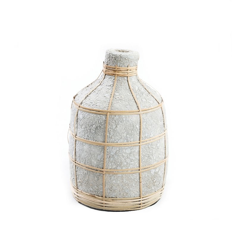 Vase WHOOPY en terre cuite béton naturel, taille M – Bazar Bizar