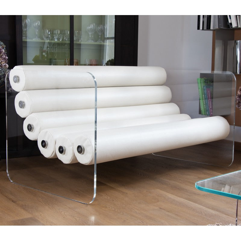 Canapé design MW02 – Parois en PMMA coulé, assise en mousse Soshagro