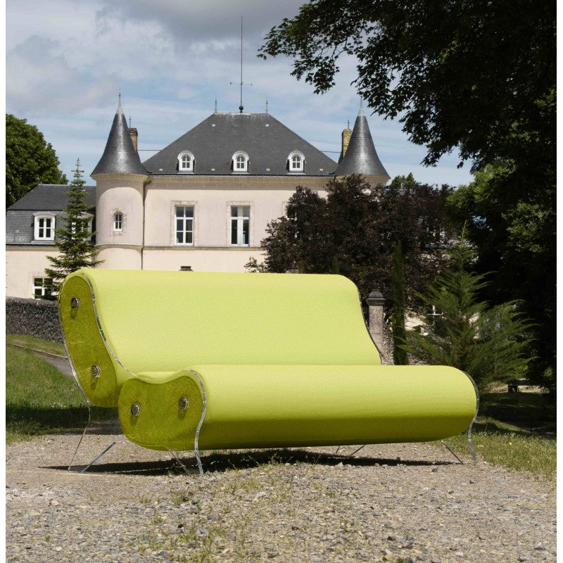 Canapé design MW06 – Parois en PMMA coulé, assise en mousse alvéolaire