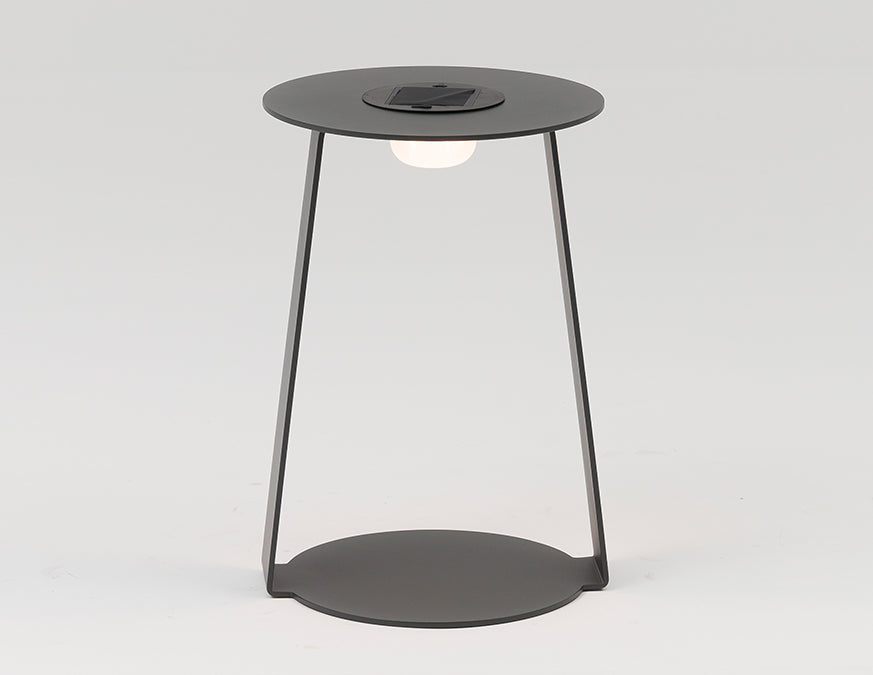 Table solaire DUO Anthracite 54 cm – éclairage allumé