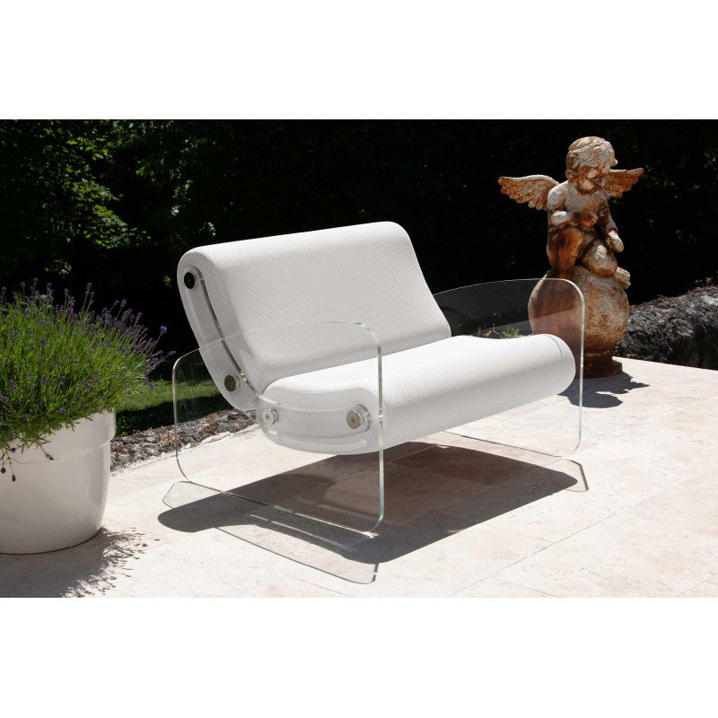 Fauteuil design XL MW03 – Parois en PMMA coulé, assise en mousse