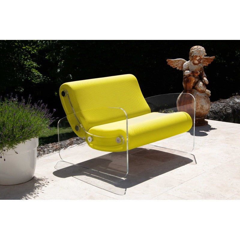 Fauteuil design XL MW03 – Parois en PMMA coulé, assise en mousse