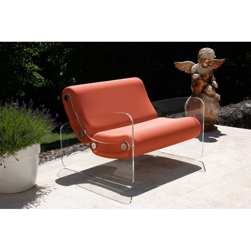 Fauteuil design XL MW03 – Parois en PMMA coulé, assise en mousse