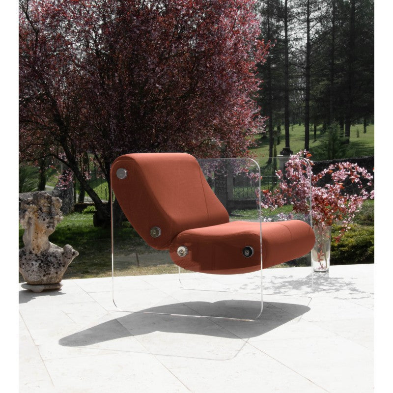 Fauteuil design XL MW08 – Parois en PMMA coulé, assise en mousse alvéolaire