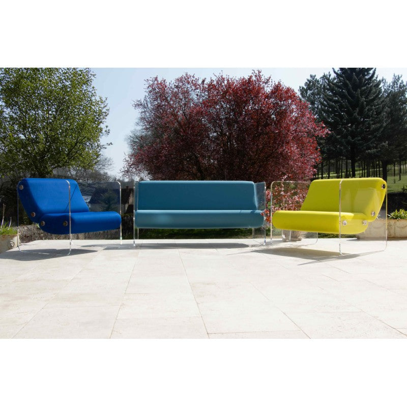 Fauteuil design XL MW08 – Parois en PMMA coulé, assise en mousse alvéolaire