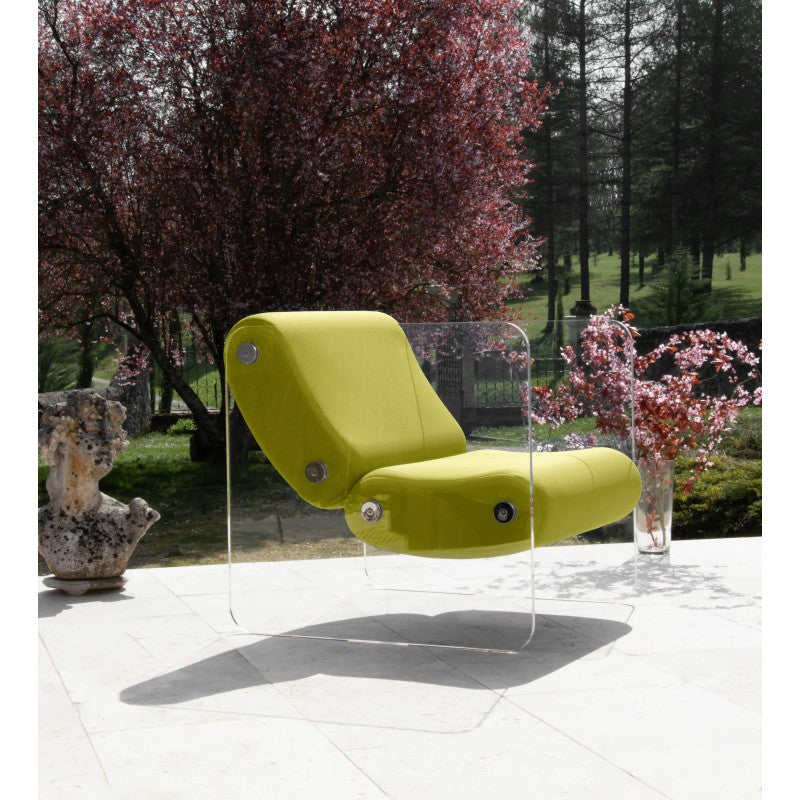 Fauteuil design XL MW08 – Parois en PMMA coulé, assise en mousse alvéolaire