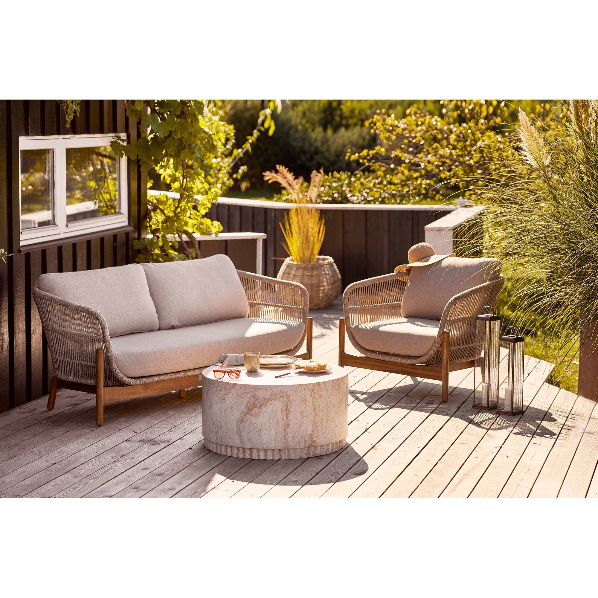 Lanterne HERSLEV finition laiton antique 60 cm – vue complémentaire