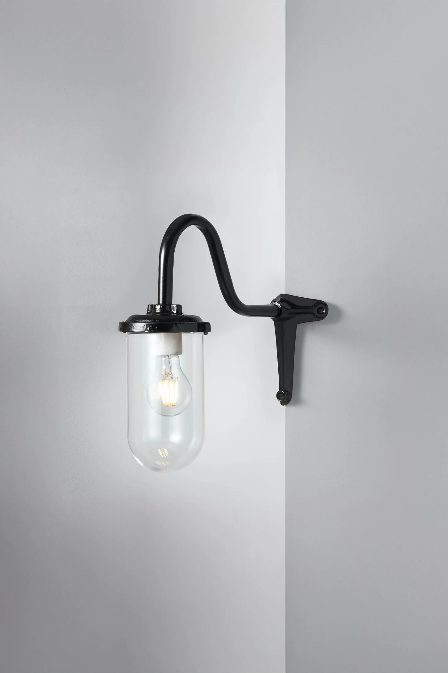 Applique coudée, 100W, Fixation murale simple 7672