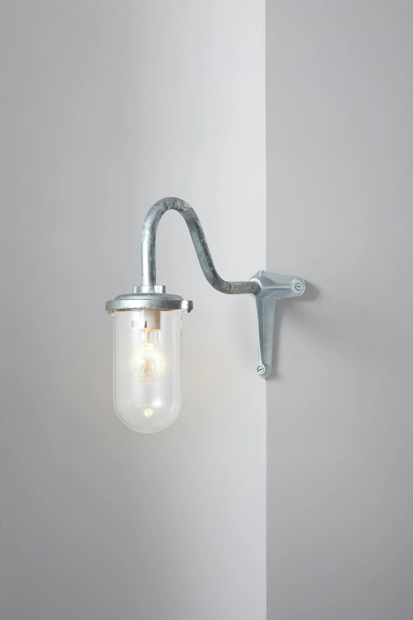 Applique coudée, 100W, Fixation murale simple 7672