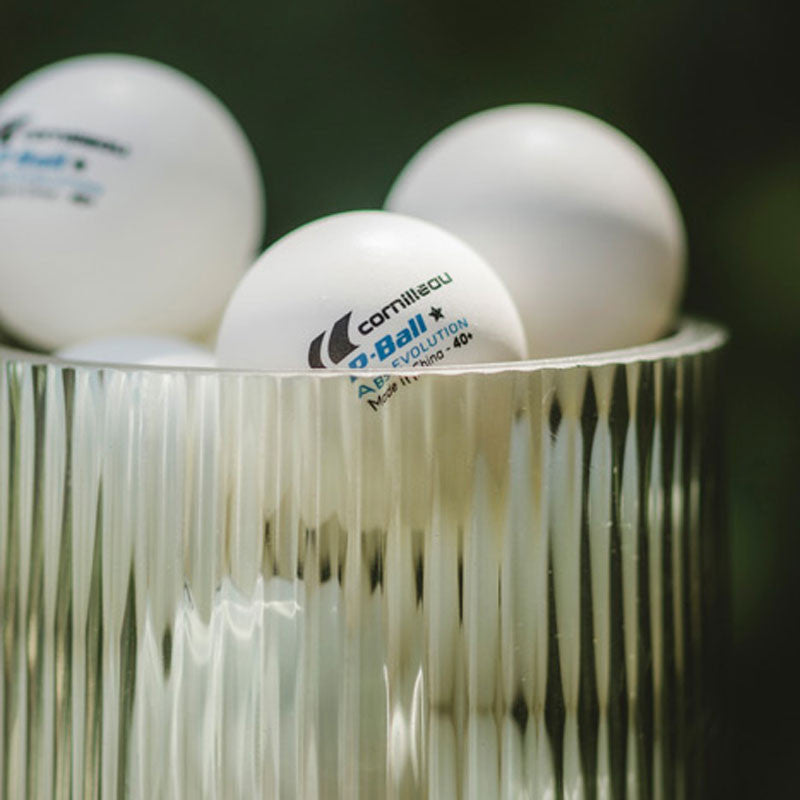 Boite de 6 balles plastique P-BALL ABS EVOLUTION 1* blanches