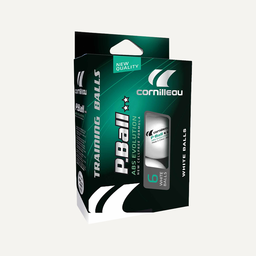 Boite de 6 balles plastique P-BALL OUTDOOR blanches