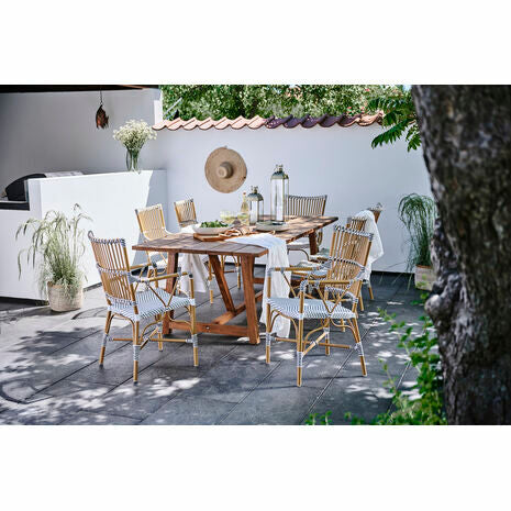 MONIQUE WHITE & CAPUCCINO ARMCHAIR
