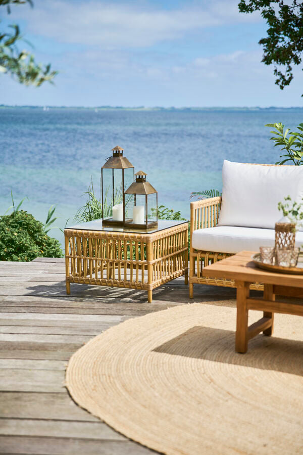 TABLE BASSE CAROLINE AVEC PLATEAU VERRE