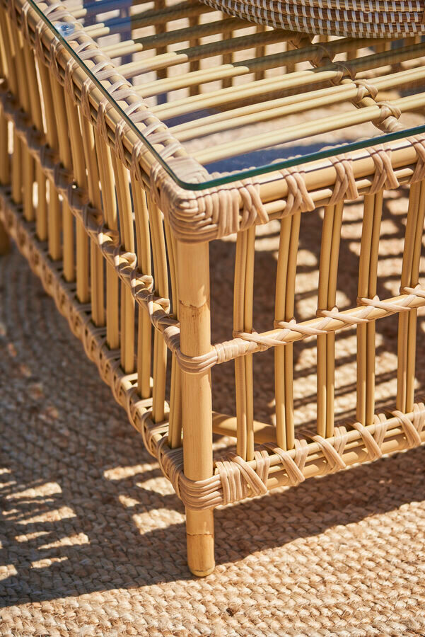 TABLE BASSE CAROLINE AVEC PLATEAU VERRE