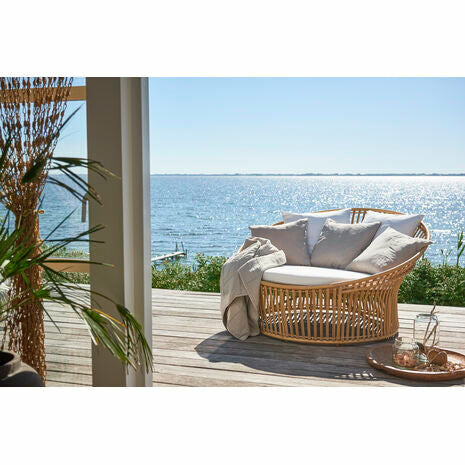 Olympia Nest Outdoor Sofa Natural Hand Painted