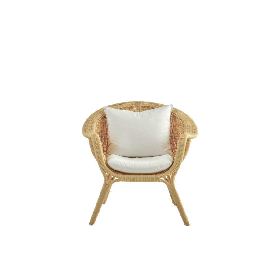 MADAME ARMCHAIR WITH SEAT CUSHION AND BACKREST